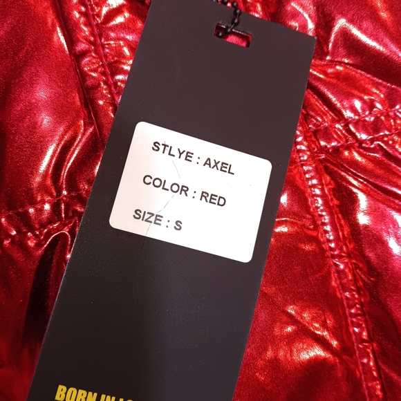 GIFTED LA VEST JACKET WITH HOOD RED WOMENS SMALL 100%POLYESTER - Picture 4 of 14